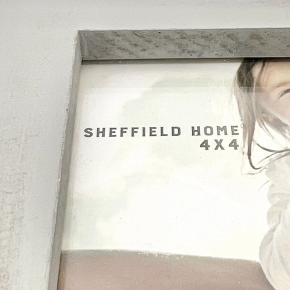 Sheffield Home White Gray Picture Frame "My Hero" holds 4x4 in picture - Picture 5 of 7